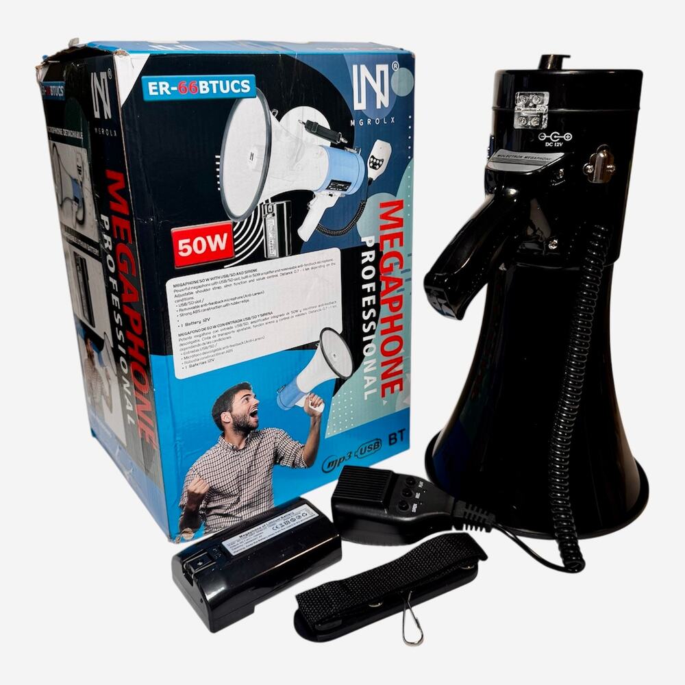 Professional 50W Megaphone Bluetooth USB Speaker Pro Bullhorn